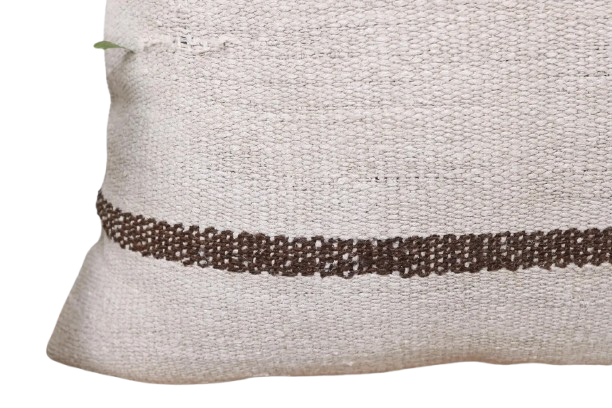 Kussen Kelim Vintage natural brown stripe 90x30