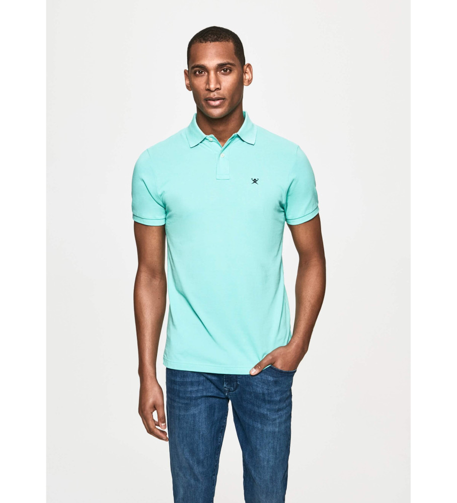 Polo Hackett Slim Fit com Logo azul