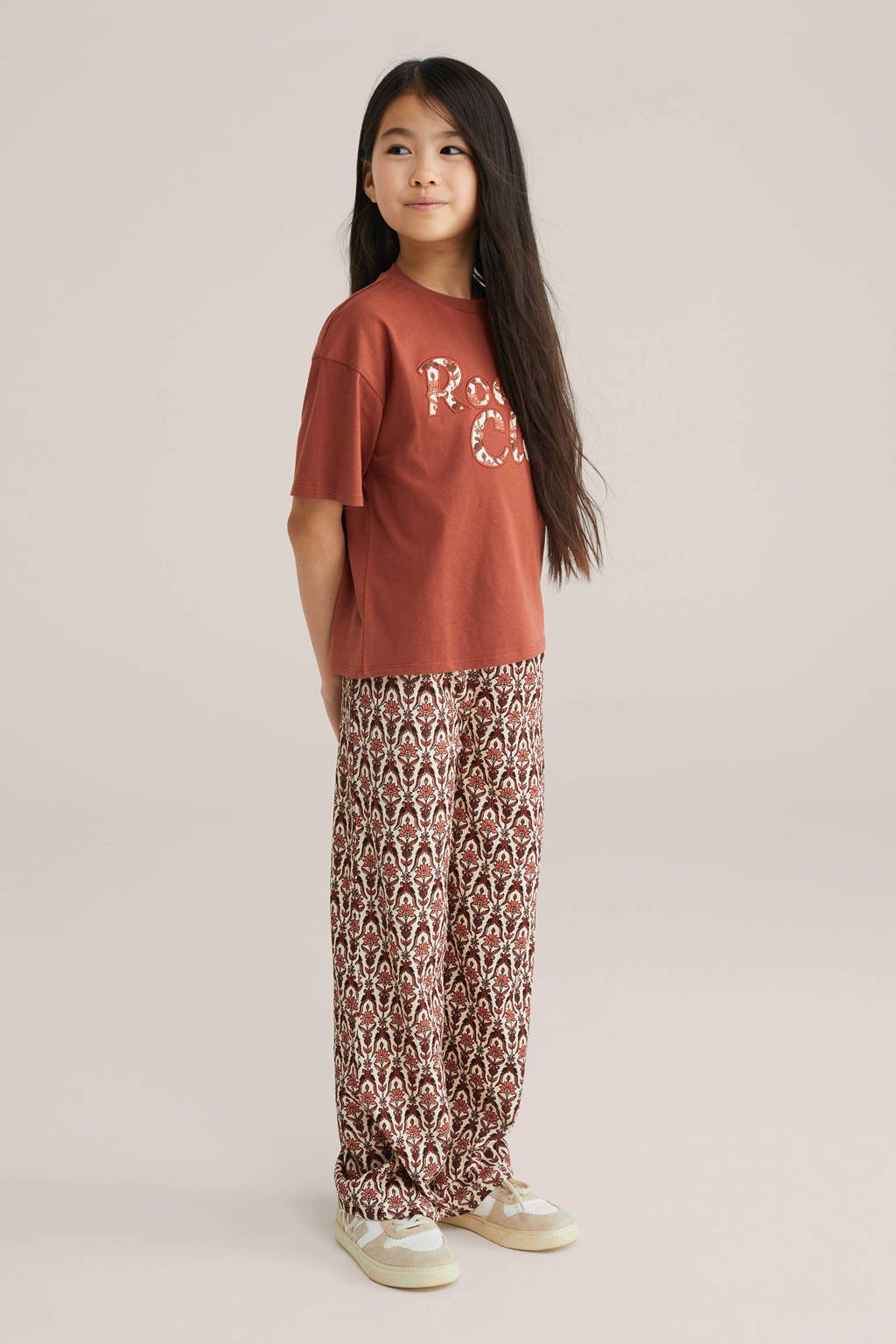 WE Fashion loose palazzo broek oranje