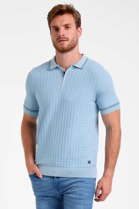 Gabbiano blauwe heren polo
