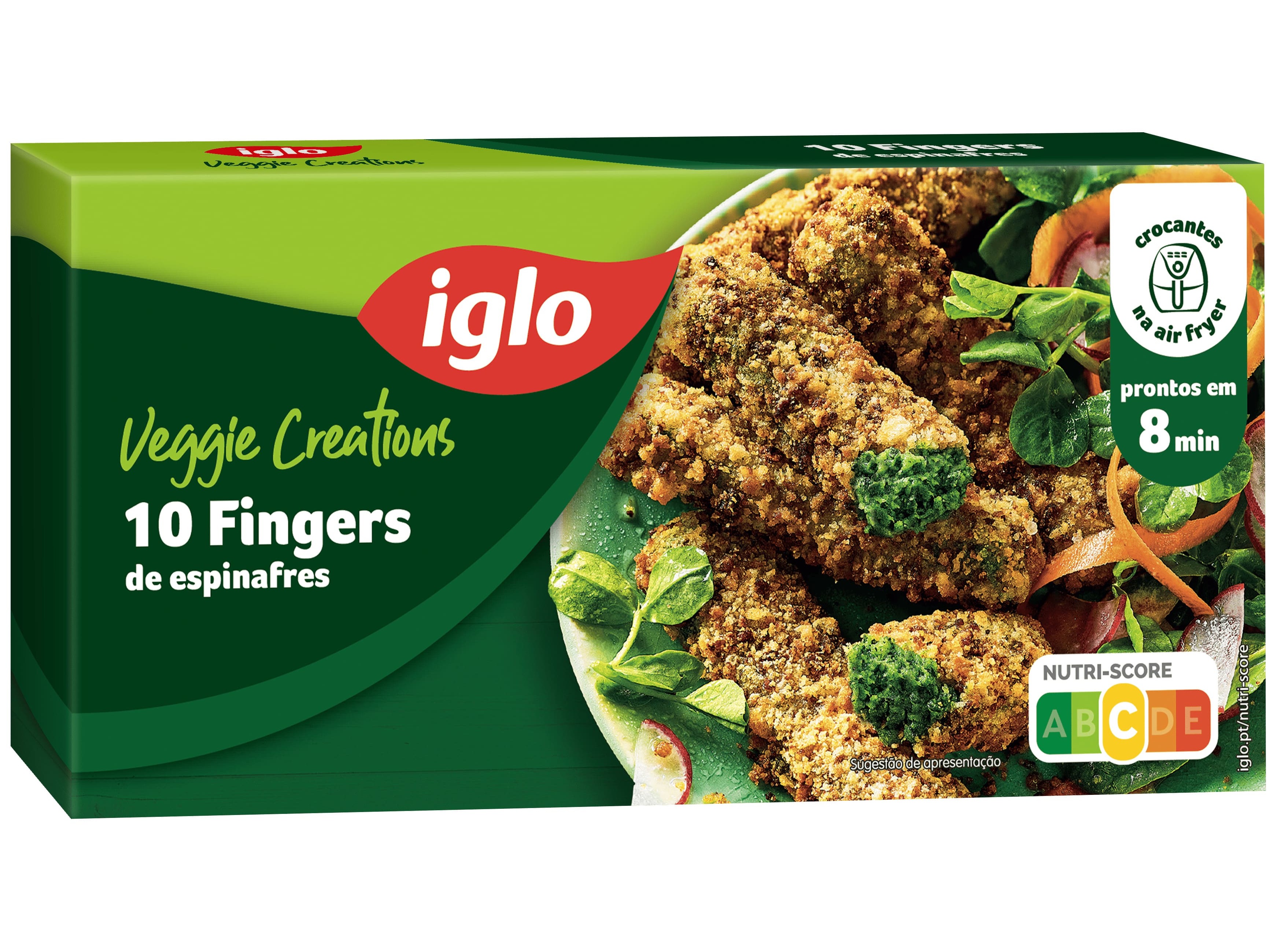DOURADINHOS IGLO GREEN CUISINE ESPINAFRES 10UN 284G