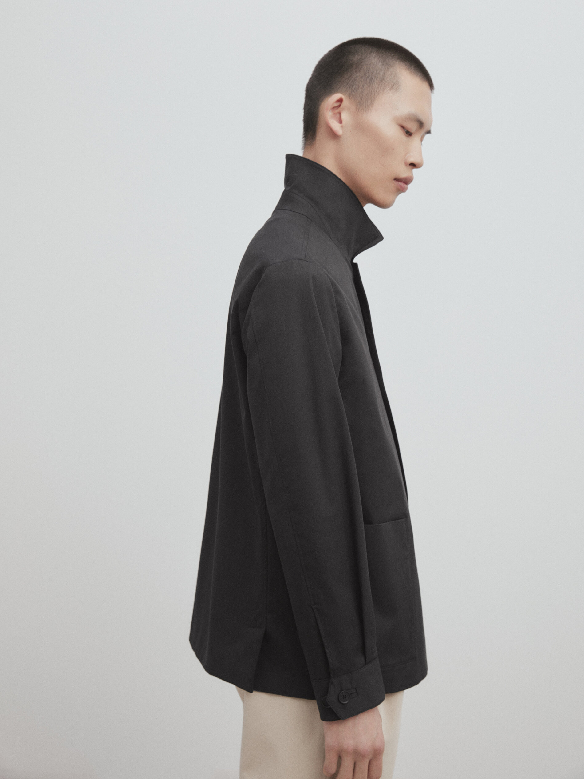 Sobrecamisa mezcla algodón -Studio - PRETO