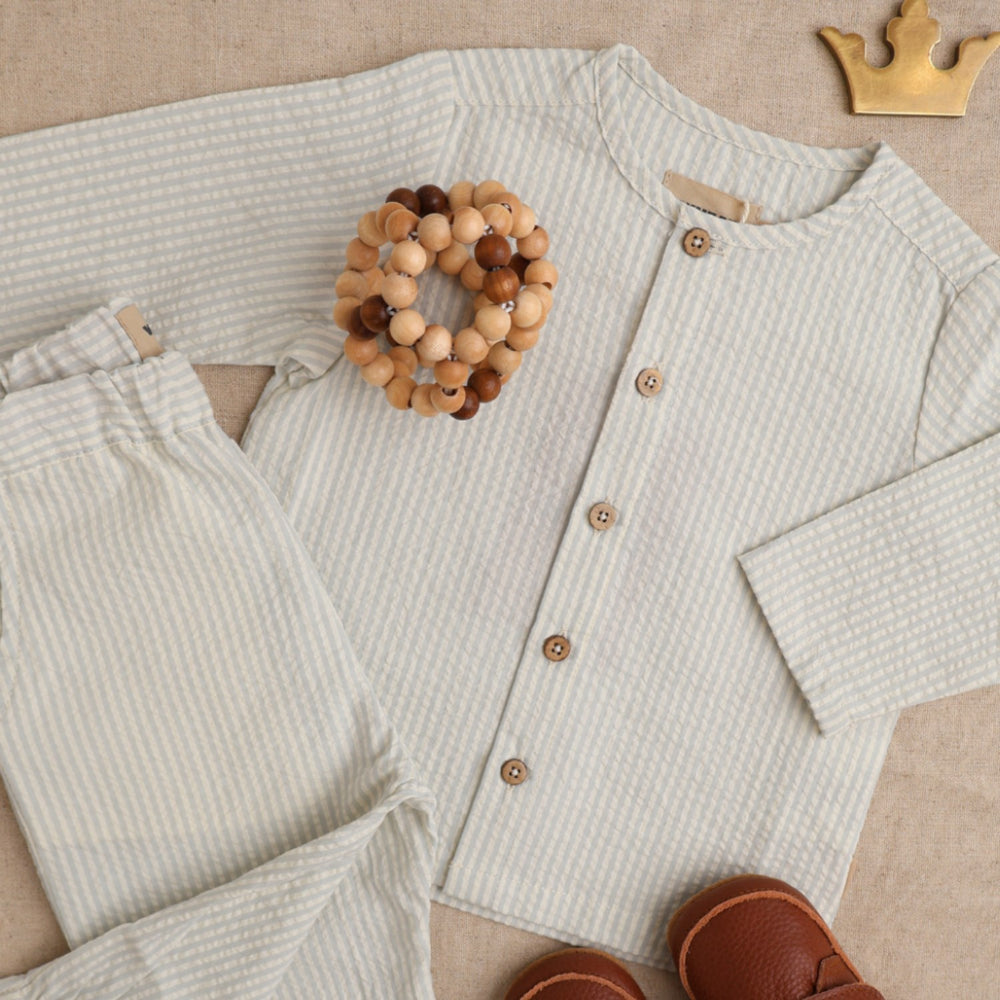 Køb Wheat Summer Blue Stripe Skjorte Shelby