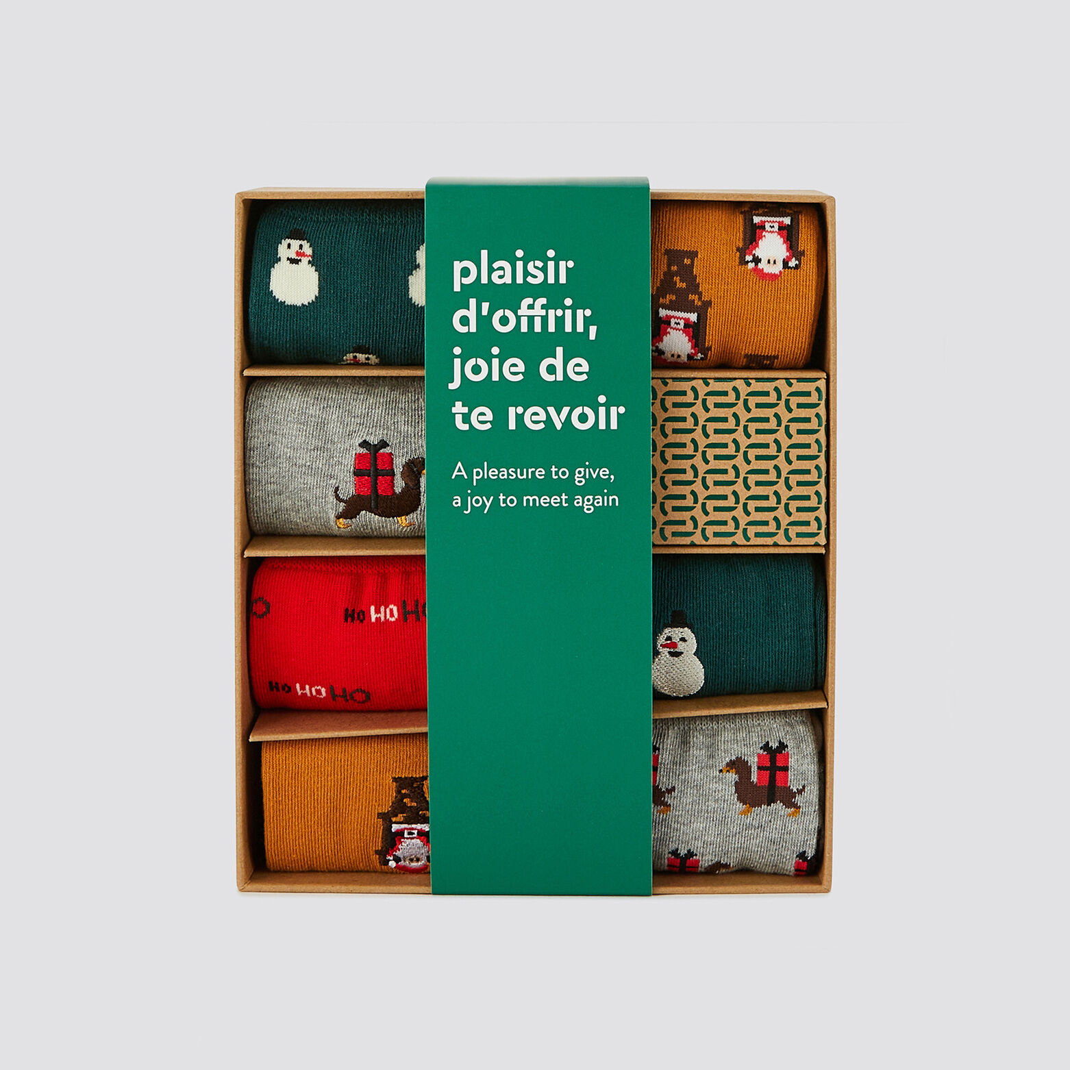 Coffret cadeau de 7 paires de chaussettes Noël Multicolore
