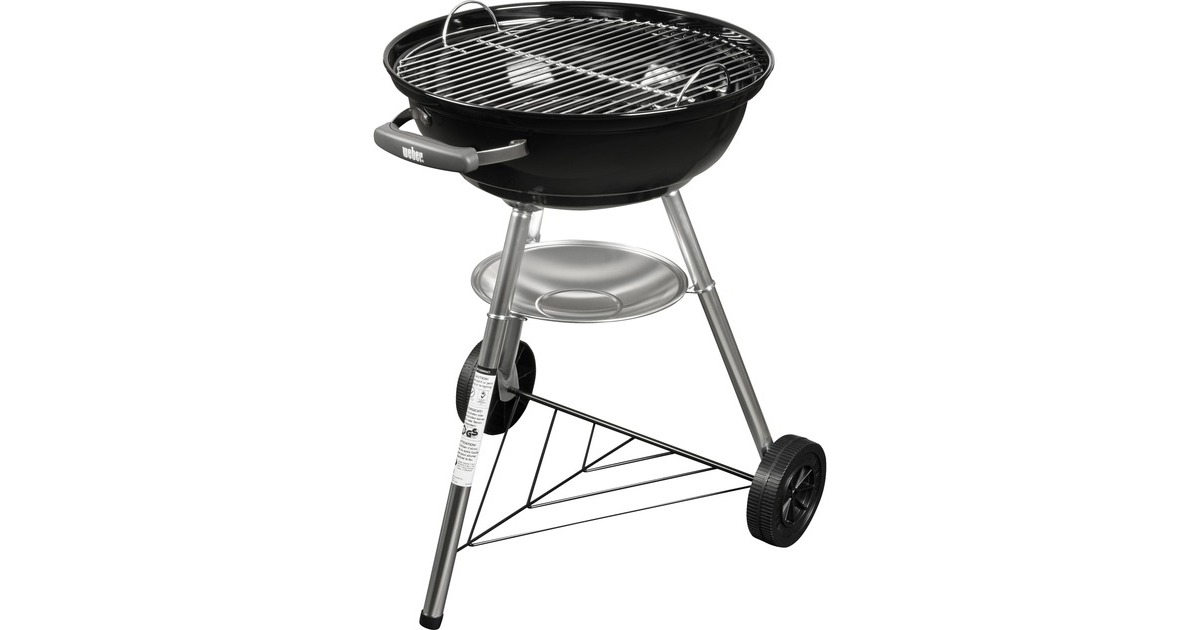 WeberCompact Kettle houtskoolbarbecue  (Hoogglans zwart, Ø 47 cm)