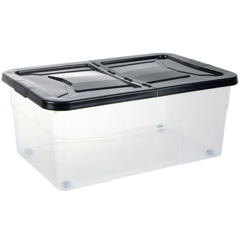 Box dessous de lit noir 45L