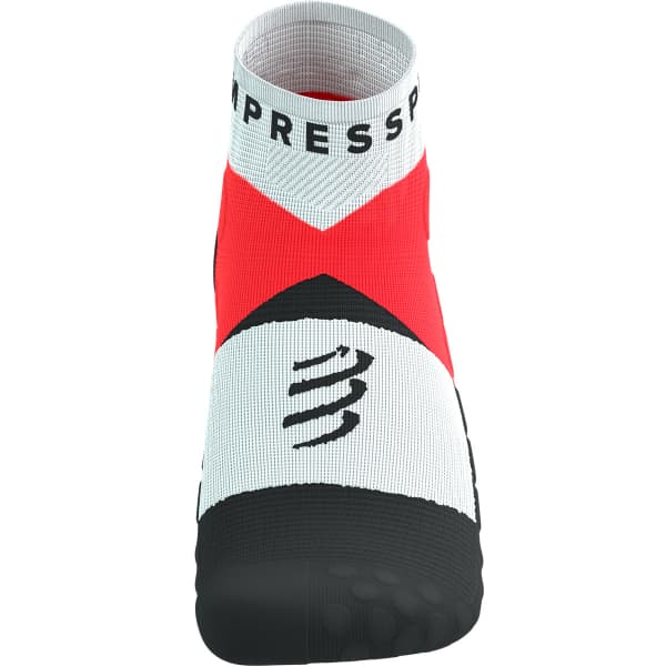Chaussette running COMPRESSPORT ULTRA TRAIL LOW SOCKS FLUO RED/WHITE