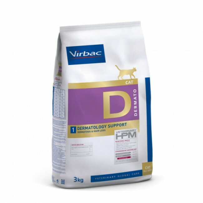 Croquettes pour chat Virbac Veterinary HPM Dermatology Support