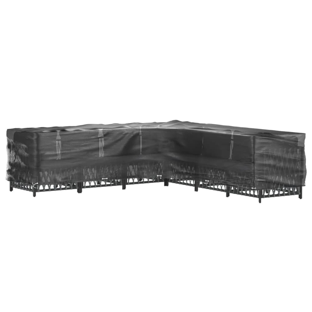 Housses de salon de jardin en forme de l 2 pcs 20 œillets
