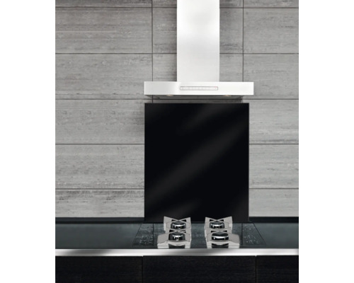 Wenko zwarte glazen achterwand 60 x 70 cm 53881100