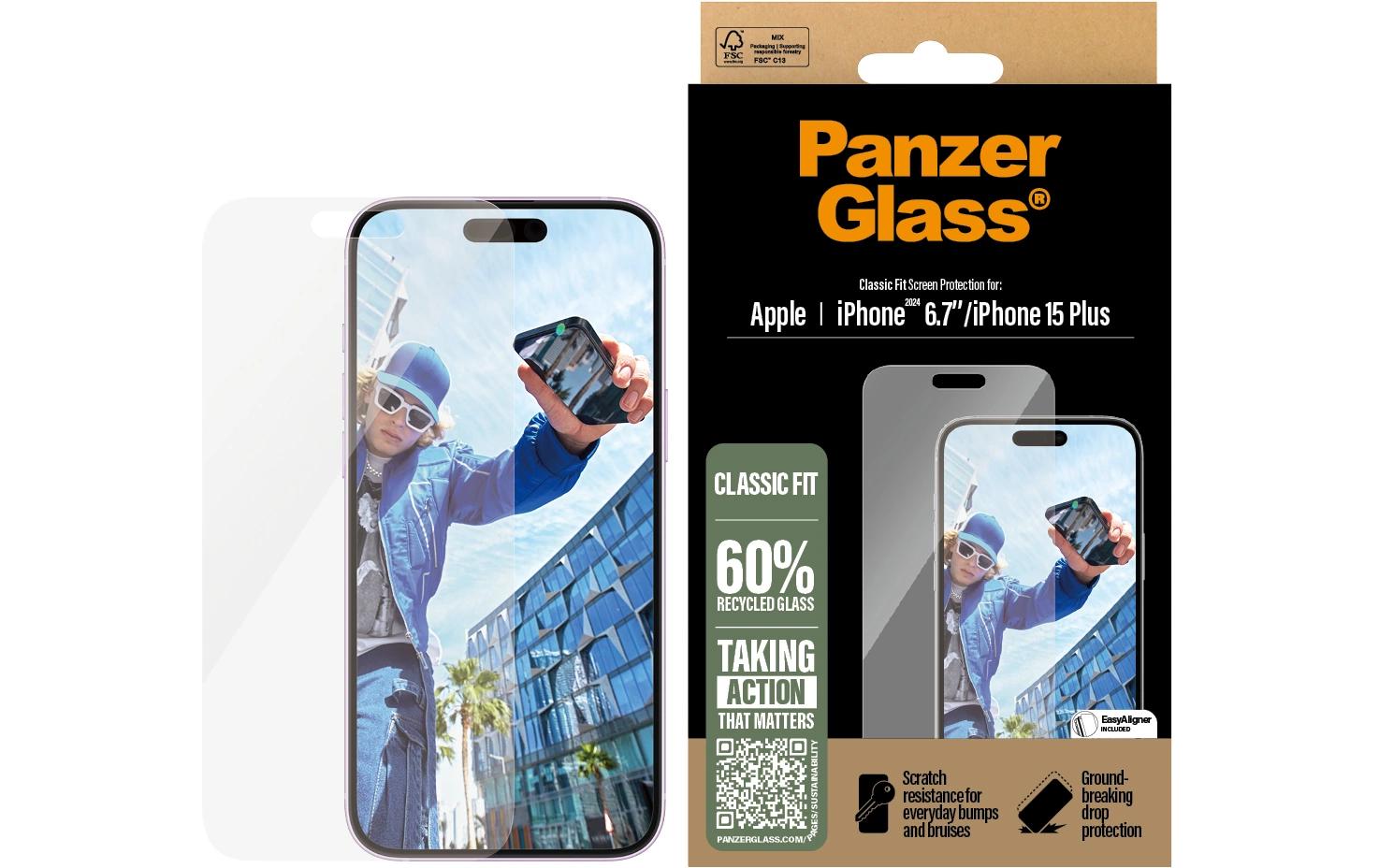 Displayschutz Classic Fit iPhone 15 Plus/16 PlusDisplay-Schutzfolie für das Apple iPhone 15 Plus/iPhone 16 Plus