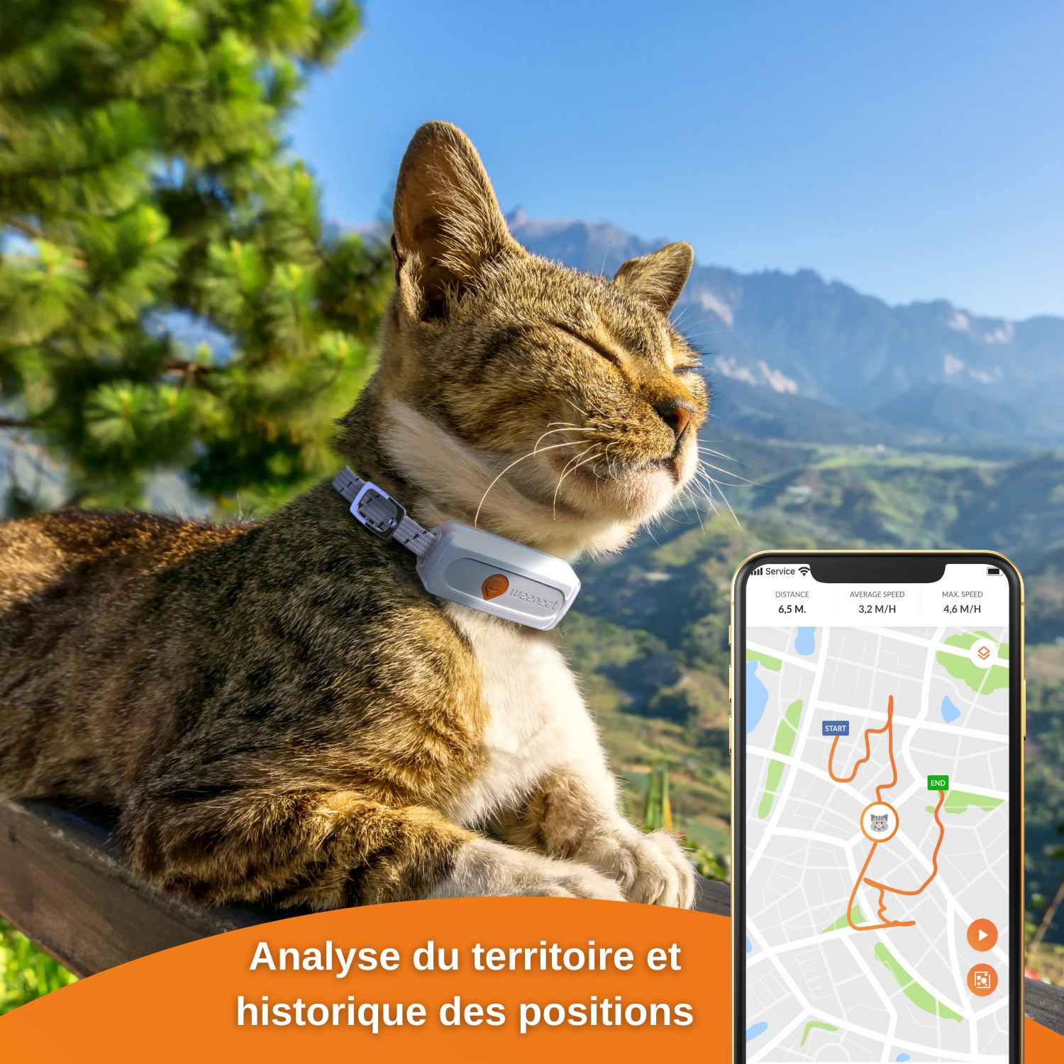 XS - collier gps pour chat ( white edition 2023)