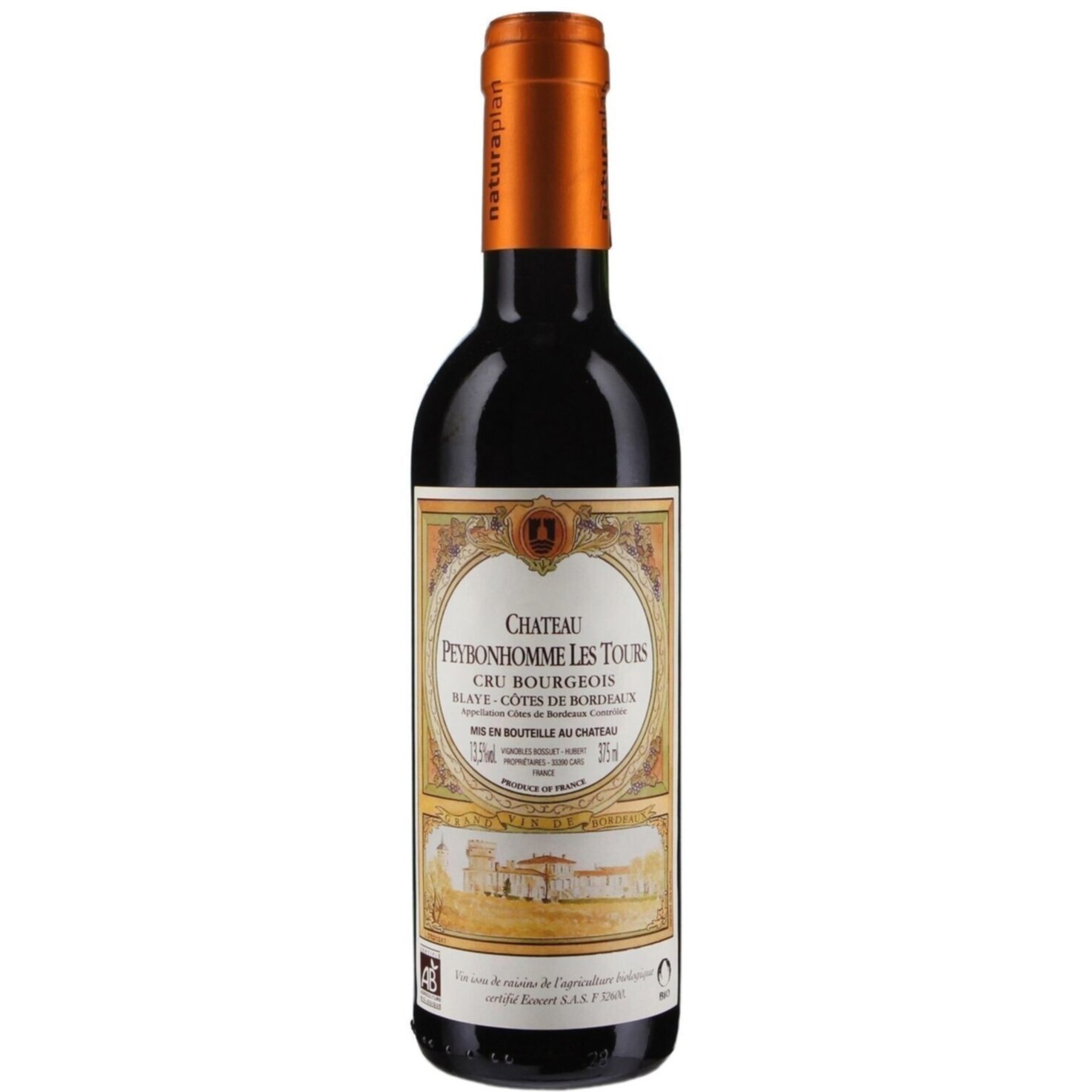 Naturaplan Bio-Côtes de Bordeaux AOC Château Peybonhomme Les Tours -37.5cl