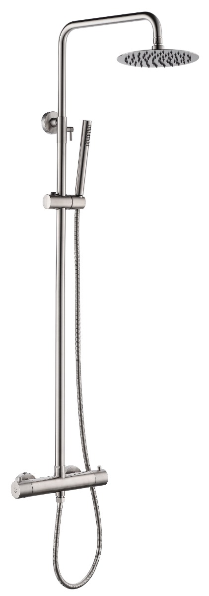 Mueller Round regendouche opbouw 25cm hoofddouche RVS