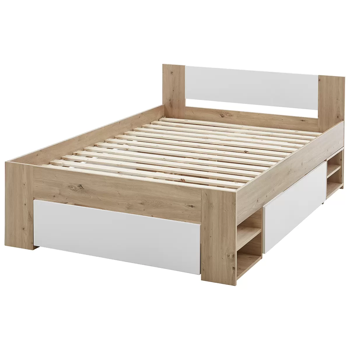 Bett Azurro 2 140x200 Artisan Eiche,weiss