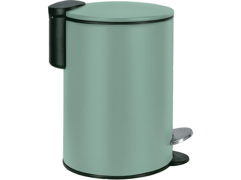 Kleine Wolke Treteimer Silence 3 l, Grün Kosmetikeimer aus Metall