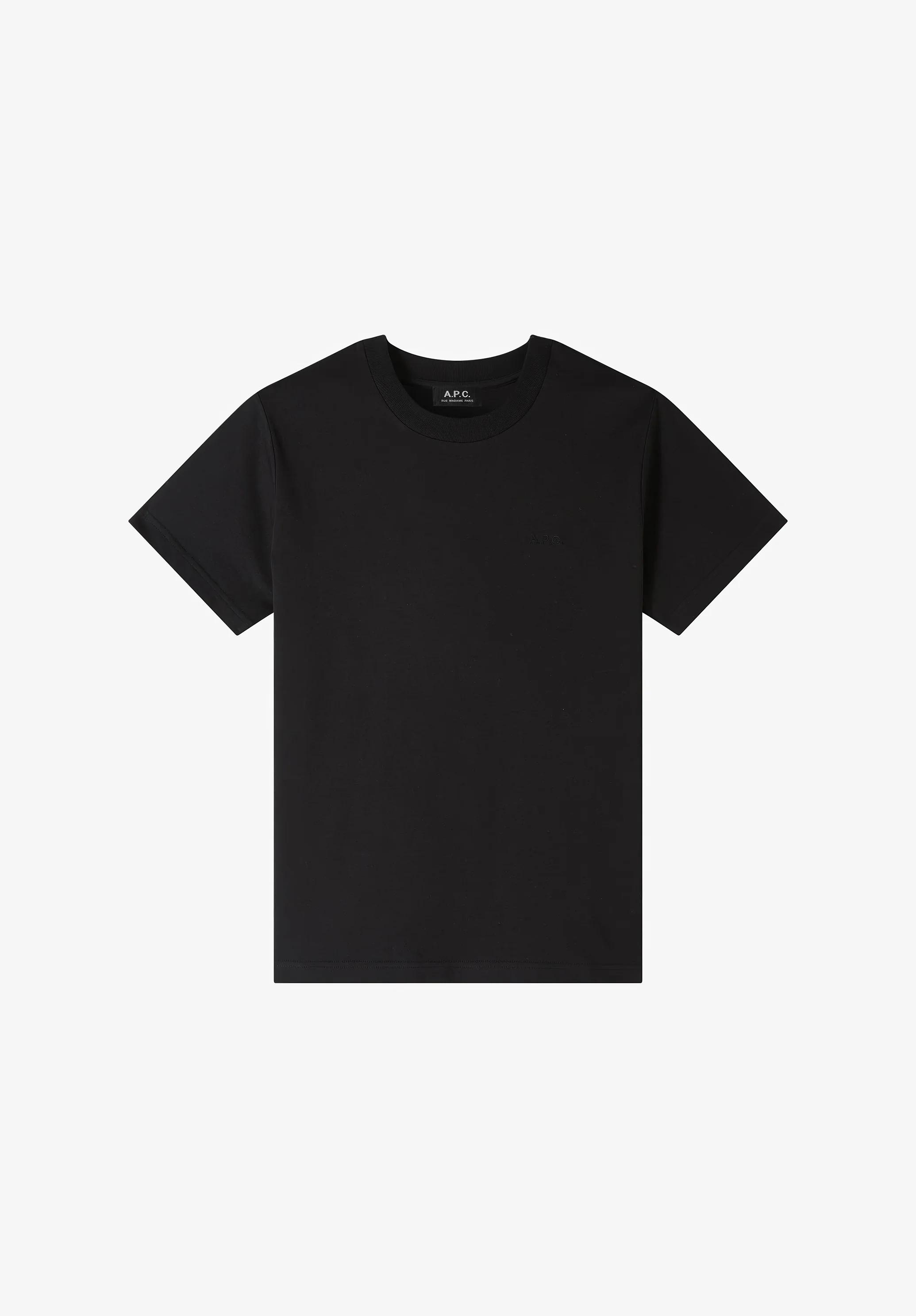 t-shirt standard apc brode GOTS - Noir