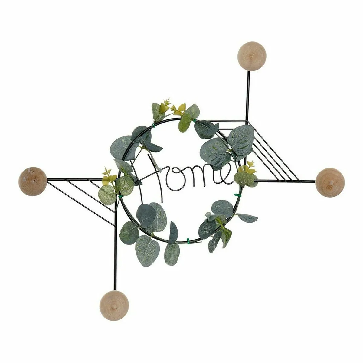 DKD Home Decor Portemanteau Métal - Noir Naturel