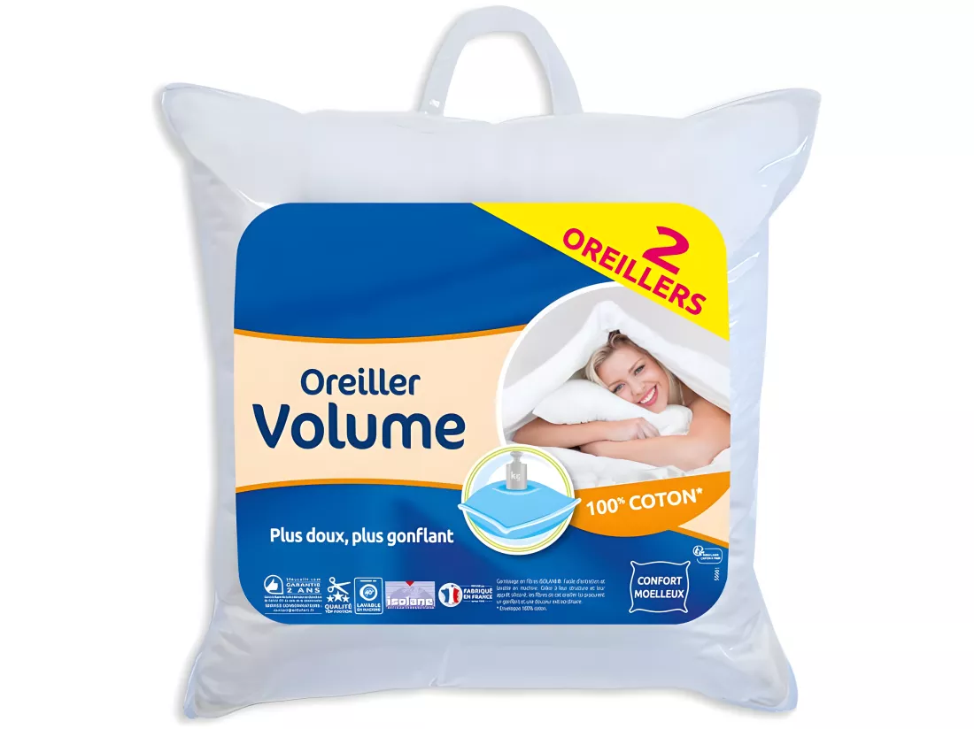 Lot De 2 Oreillers 60 X 60 Cm 