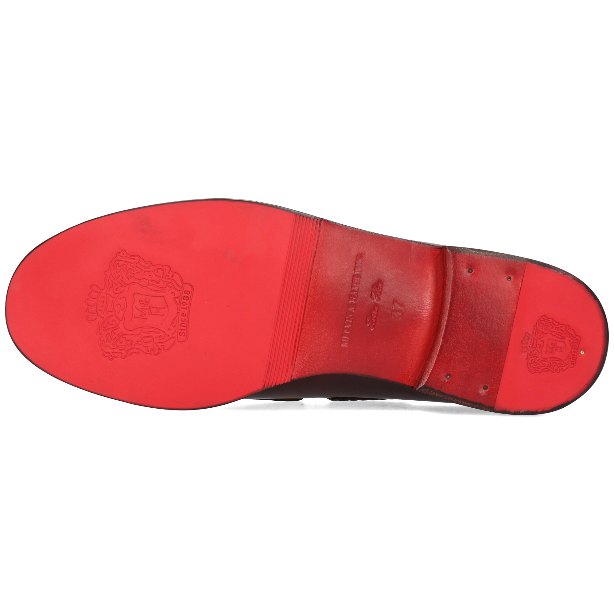 REGINE 22 - Mocassins à talon plat | Rouge