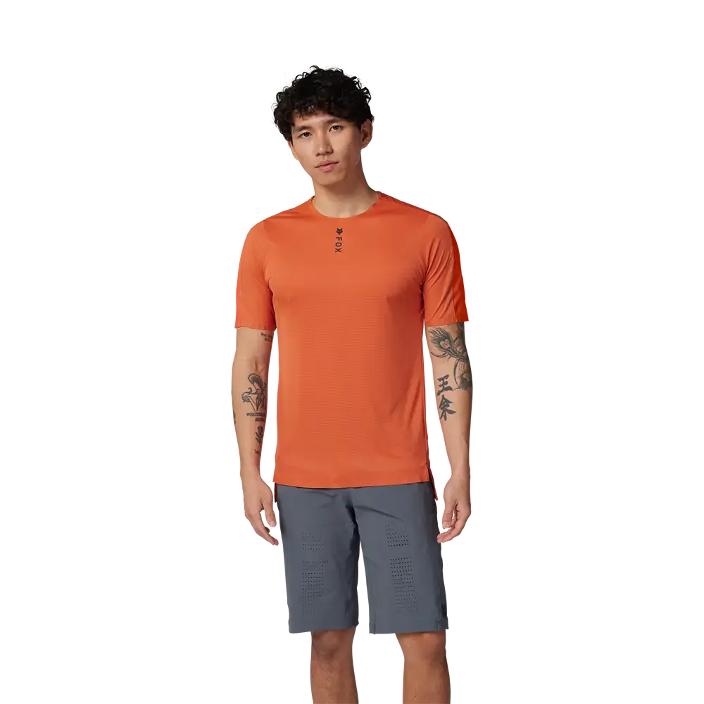 Fox Flexair Pro MTB Fietsshirt Korte Mouwen Oranje Heren