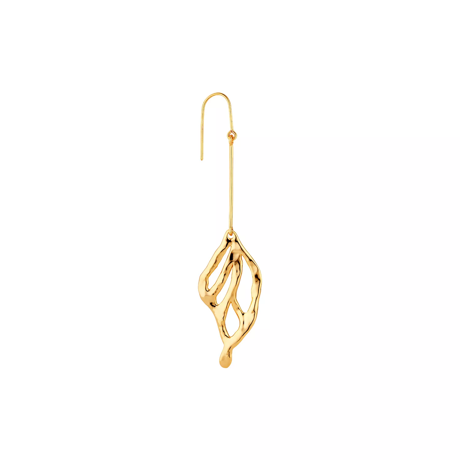 Jane Kønig Wing Ørering Single 18 kt. Forgyldt Sølv WE-HS23-G