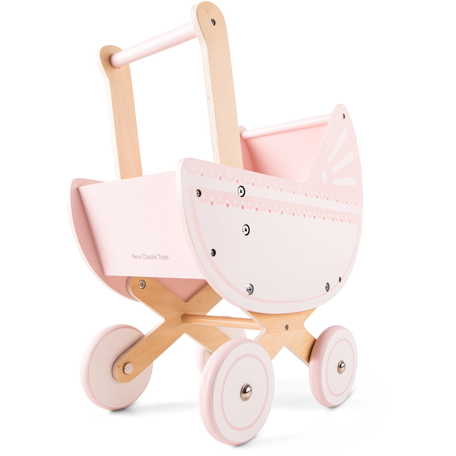 New Classic Toys Puppenwagen pink inkl. Bettgarnitur