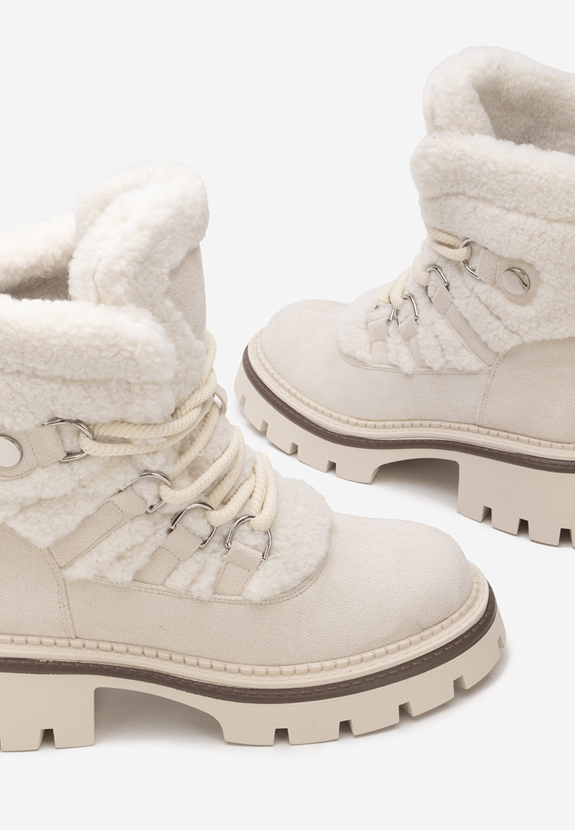 Bottines doublées femme beige Kalindra