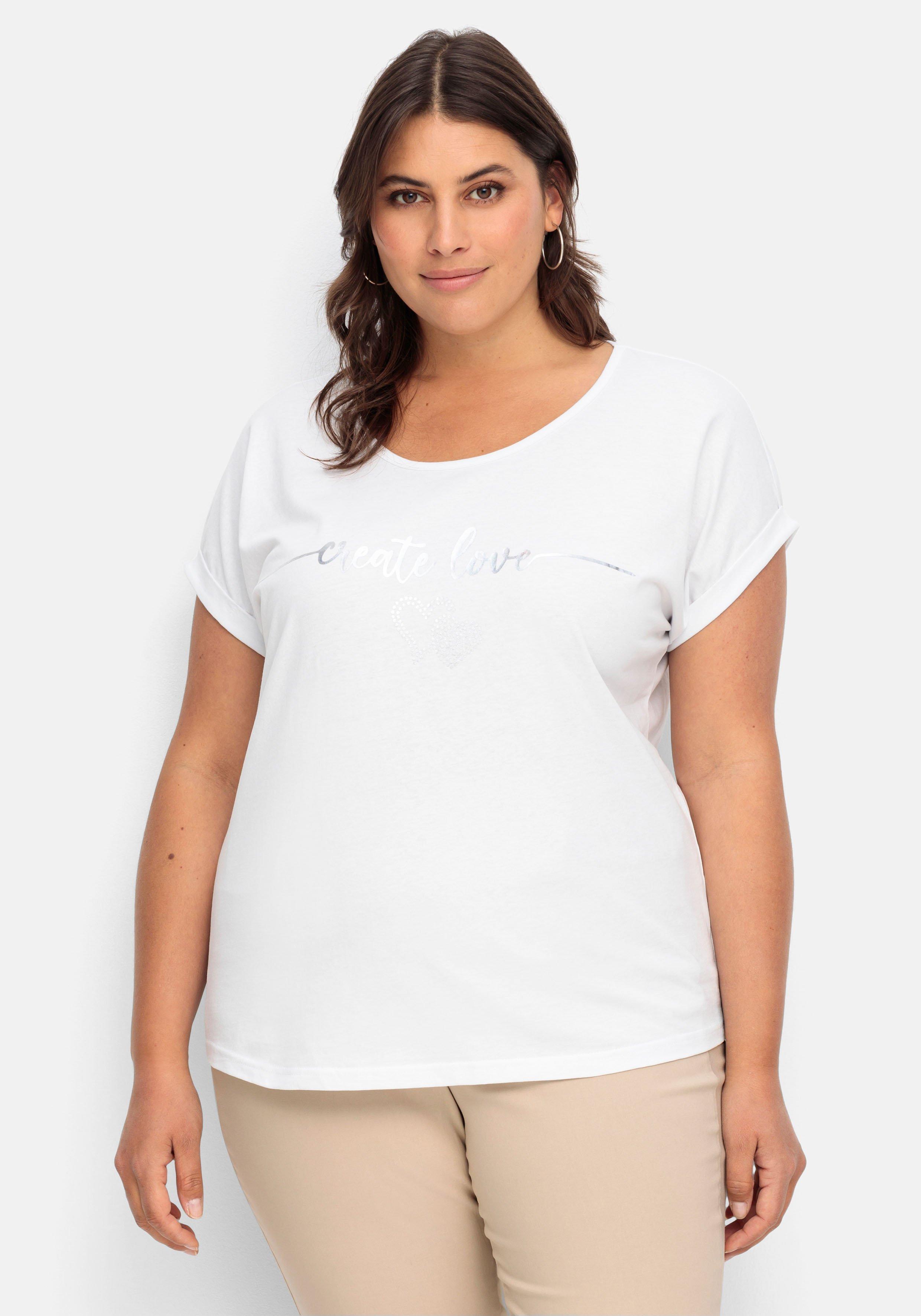 Jerseyshirt mit Glitzer-Frontprint