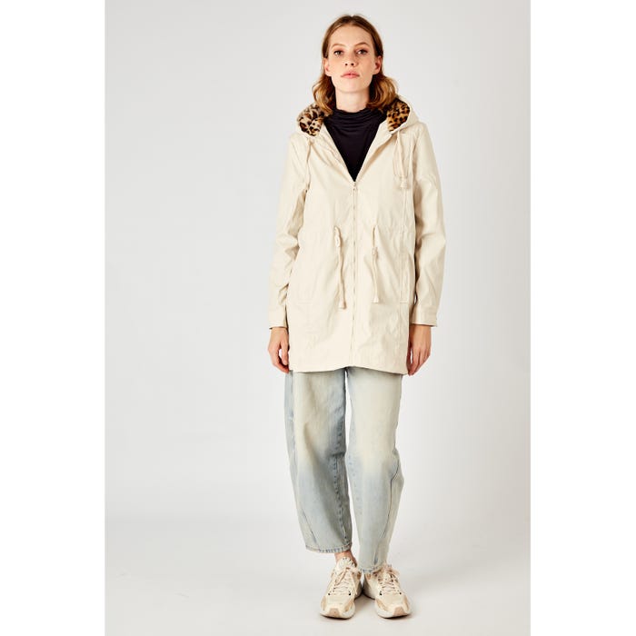 Veritas-Waterafstotende parka luipaard fake fur