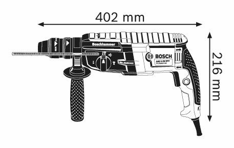 Bosch GBH 2-28 F Boorhamer in Koffer - 0611267601