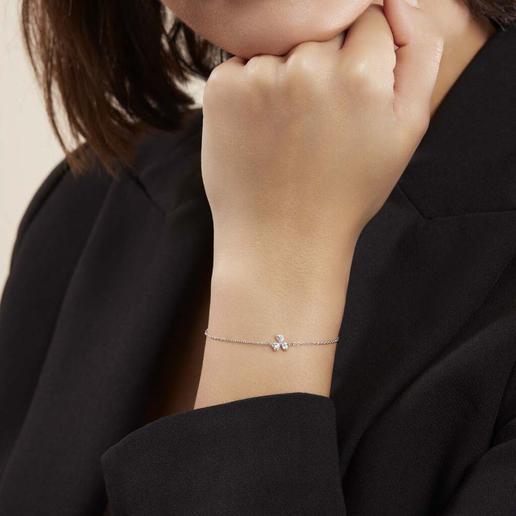 Bracelet Paesie Argent Blanc Oxyde De Zirconium