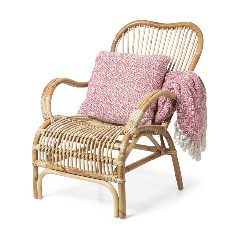Rotan fauteuil Bandung - naturel - 83x69x84 cm