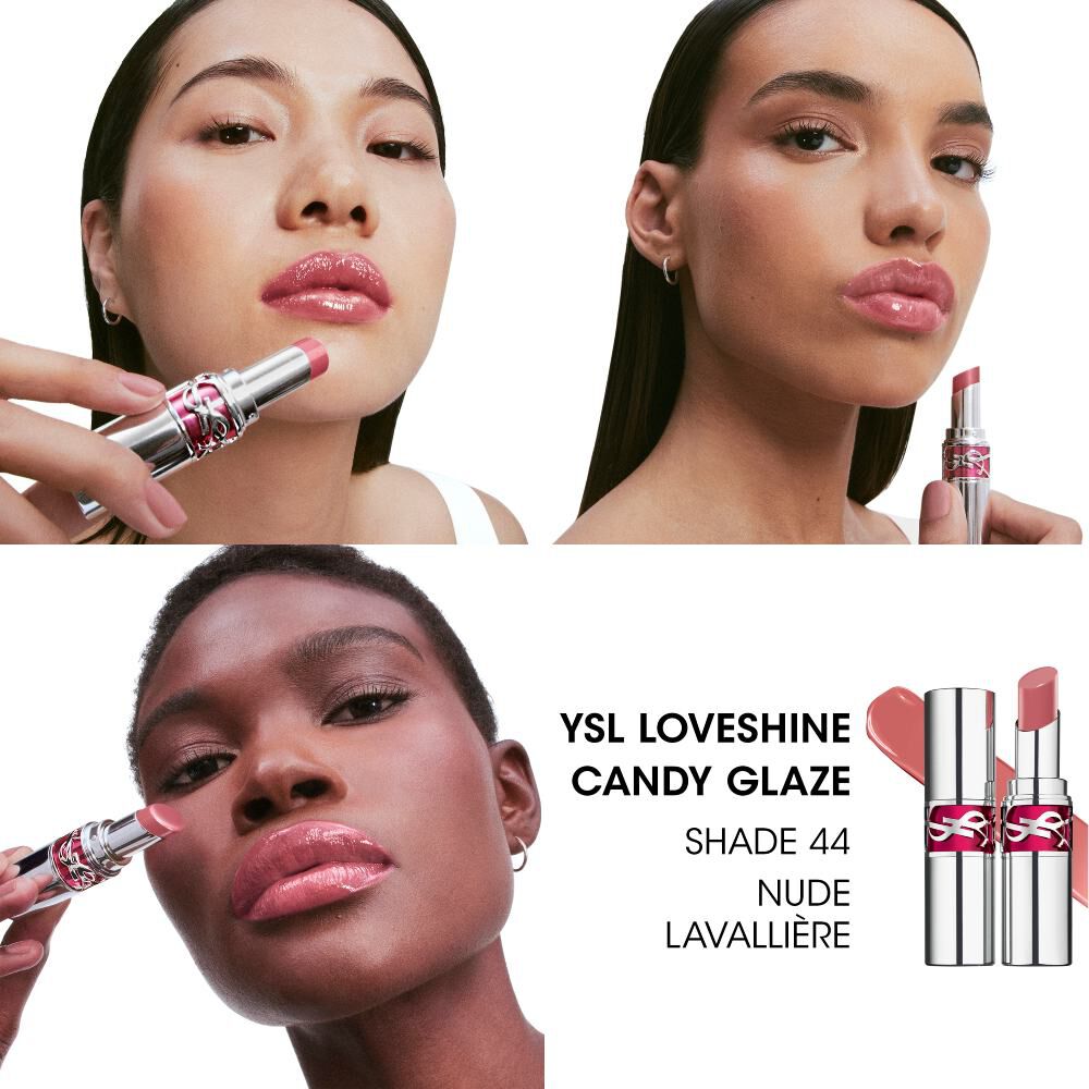 YSL LOVESHINE CANDY GLAZE  GLOSS EFFET REPULPANT EN STICK - 44 NUDE LAVALLIERE