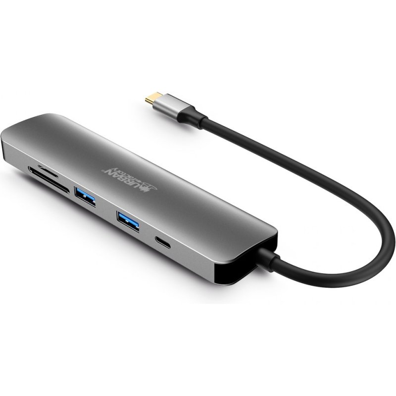 Urban Factory MHC45UF station d'accueil Avec fil USB 3.2 Gen 1 (3.1 Gen 1) Type-C Gris