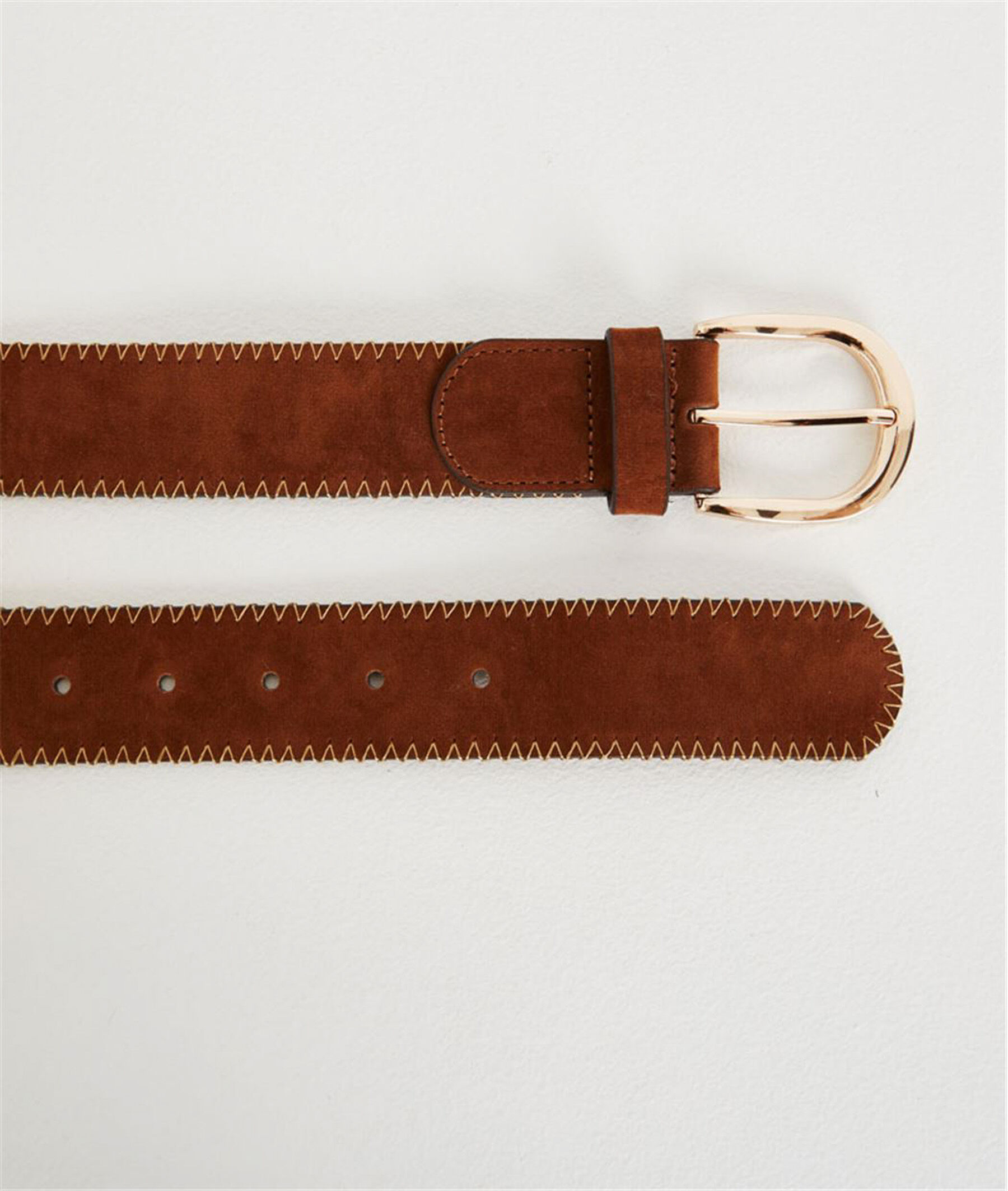 Ceinture large suédine femme - CAMEL