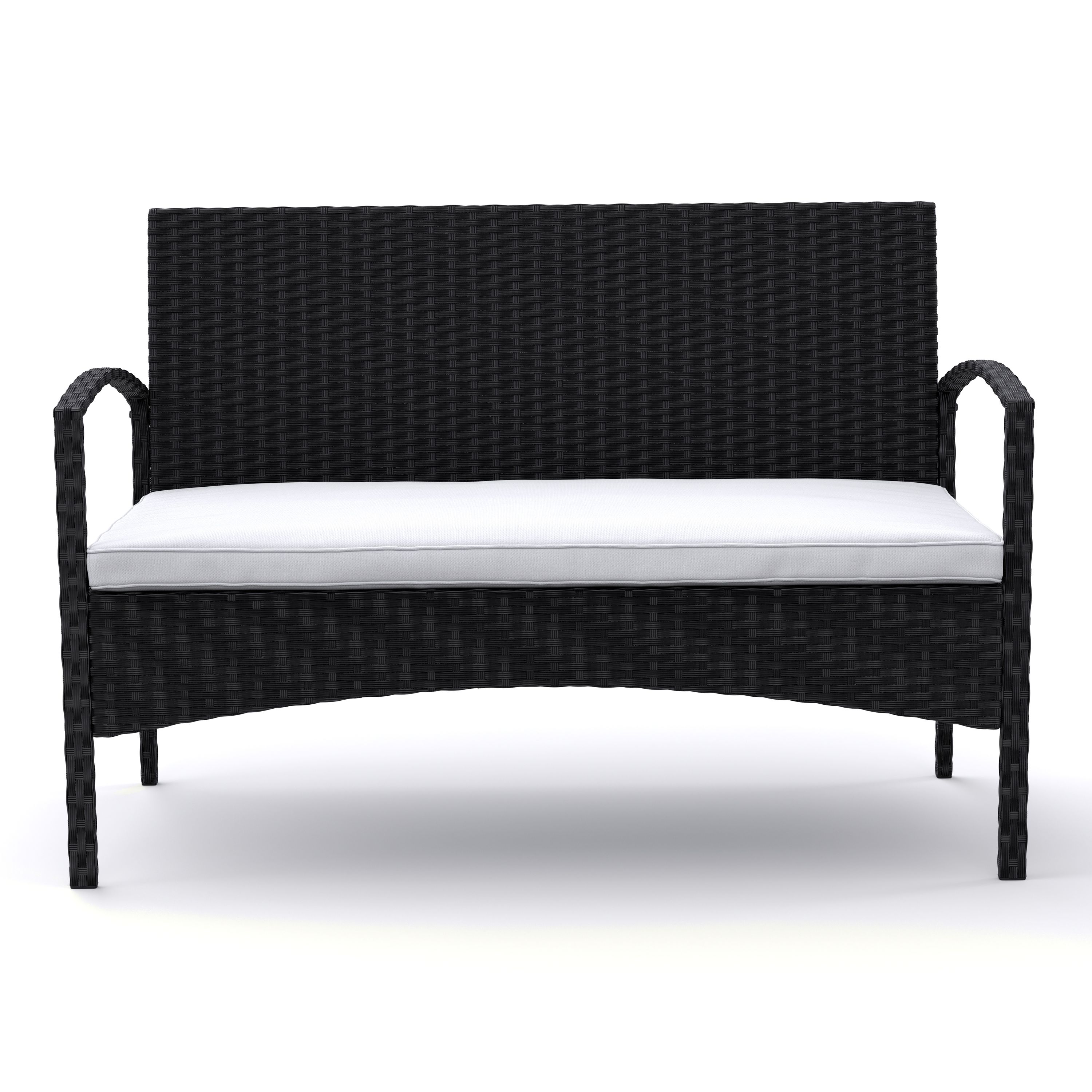 Gartenset Rattan CATANIA schwarz