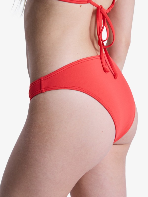 Solid Essentials Moderate Bas de bikini classique Rouge Femme