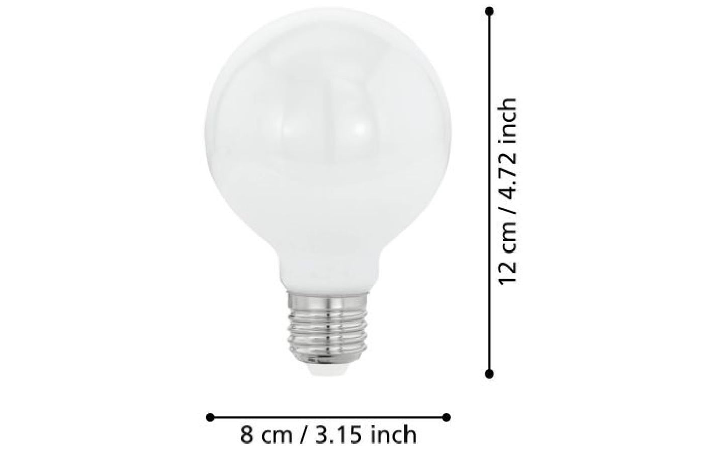 Lampe 7 W E27 WarmweissLED-Leuchtmittel mit weissem Glas