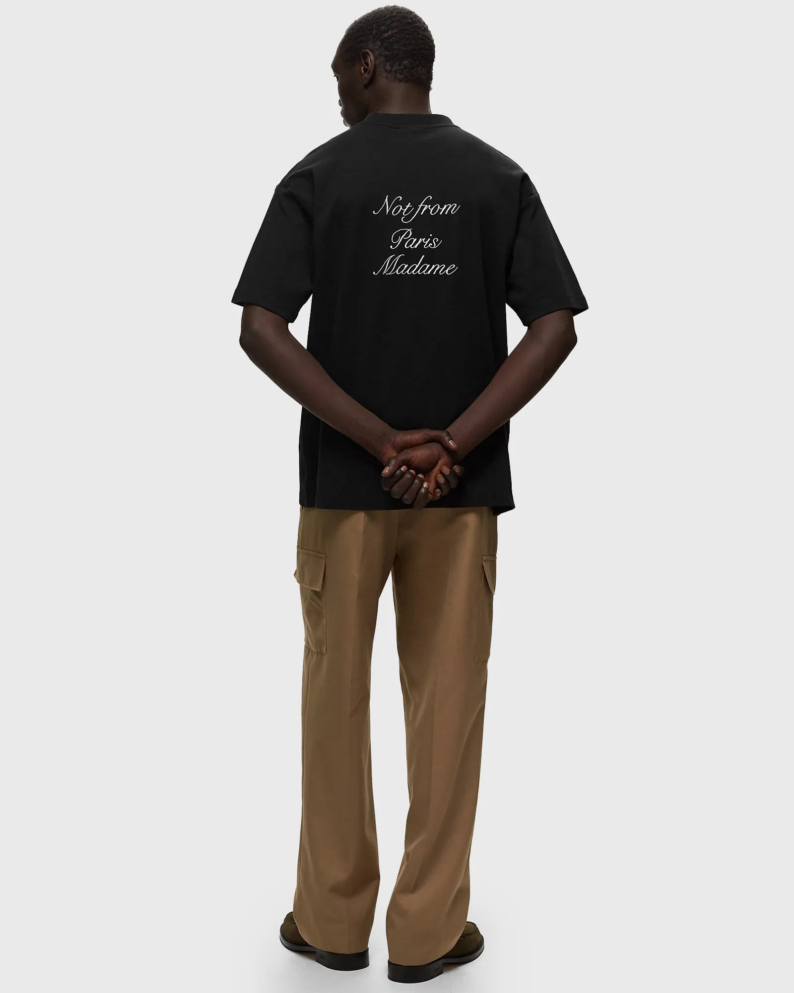 Drôle de Monsieur Le T-Shirt Slogan Cursive