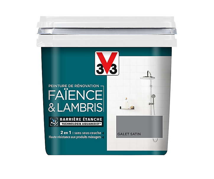 Peinture de rénovation faïence et lambris V33 galet satin 750ml