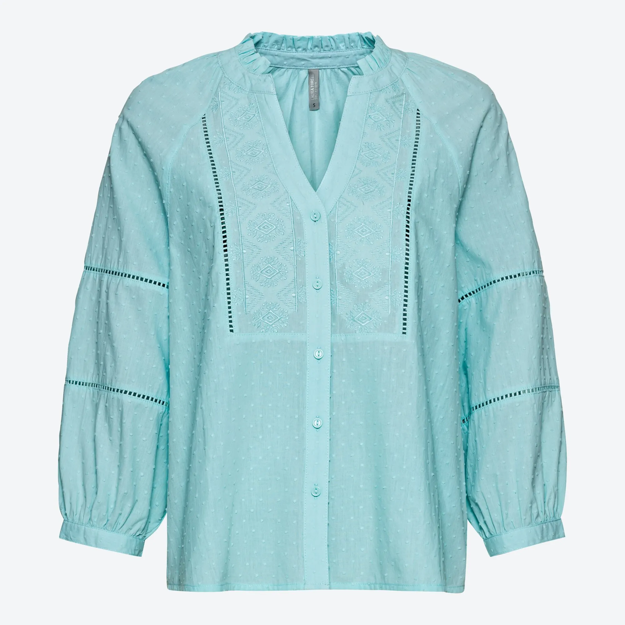 Damen-Bluse mit Spitzeneinsätzen