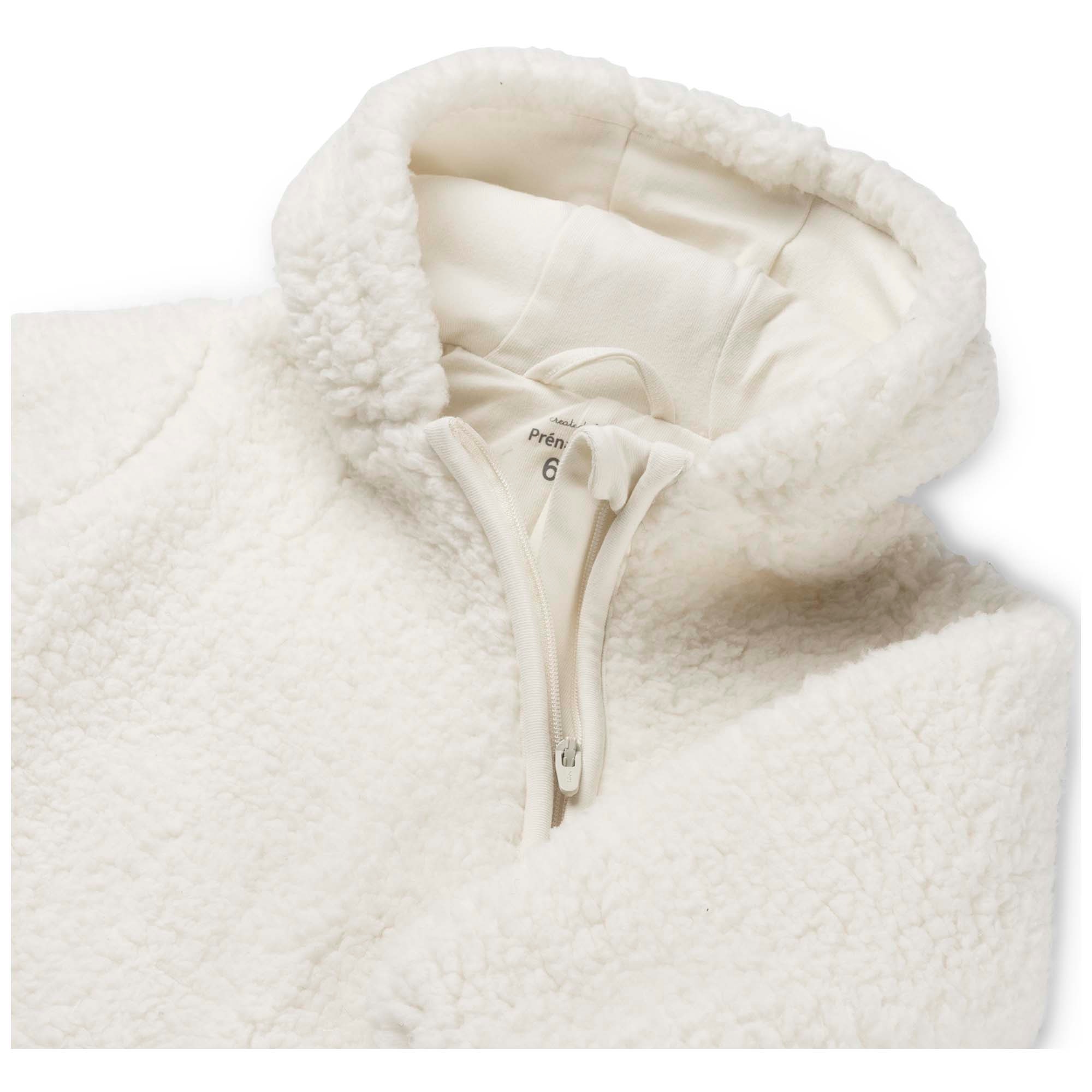 Prénatal newborn berenpak teddy lange mouwen effen wit