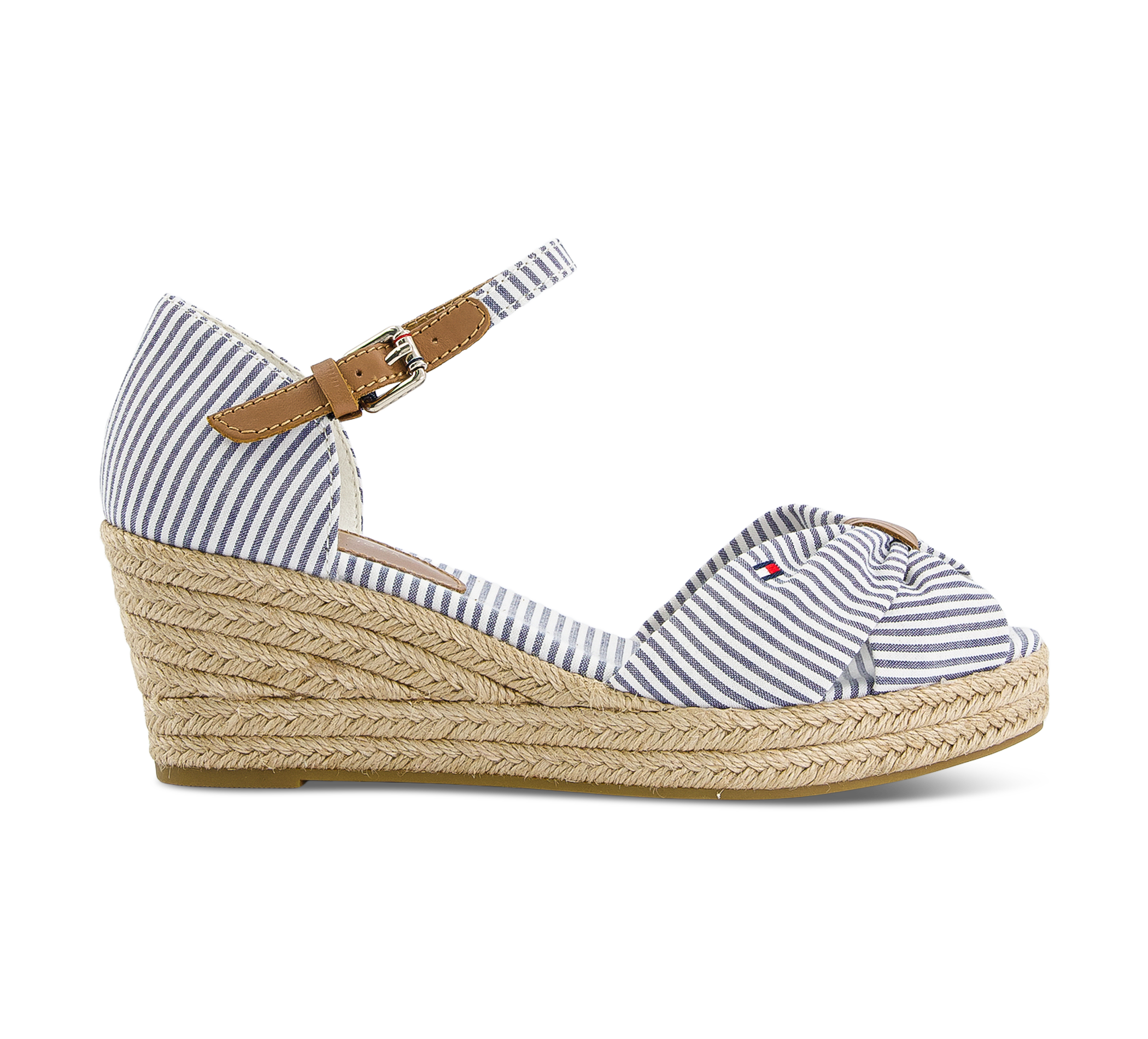 Tommy Hilfiger High Wedge Seersucker - Riemchensandalen