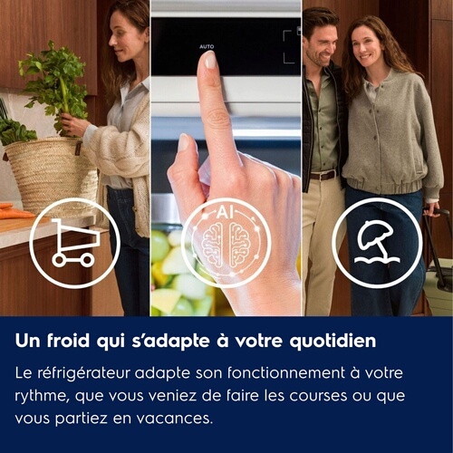 Réfrigérateur congélateur en bas Electrolux LNA7CE18S Blanc