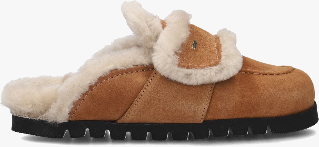 cognac nubikk instappers teddy fur