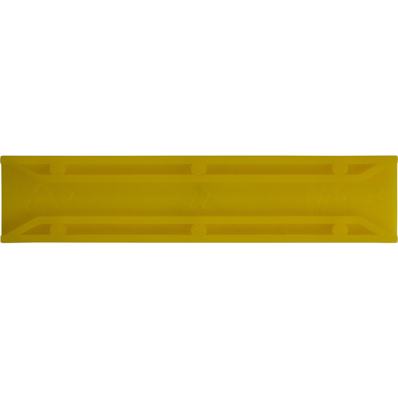 Kunststof tunnelblokje 22x4mm Geel