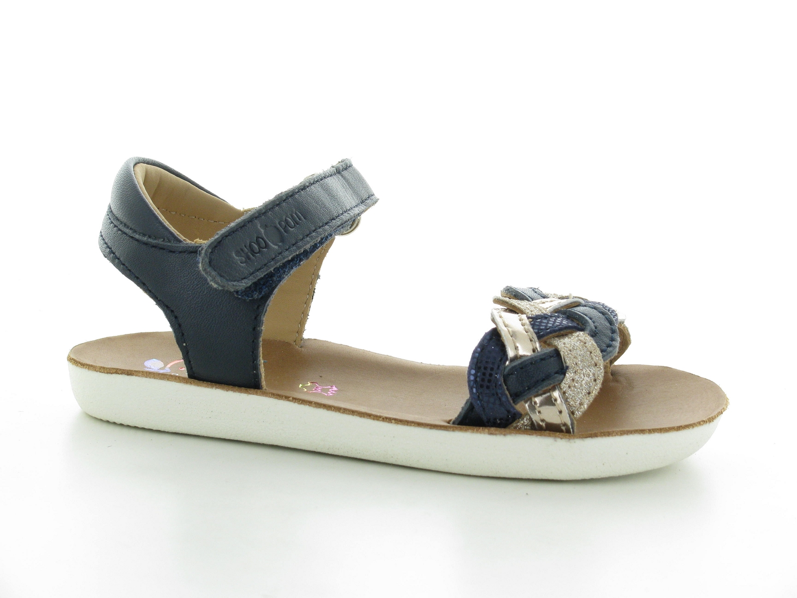 Shoopom-GOA WOWO Cuir Marine-Argent