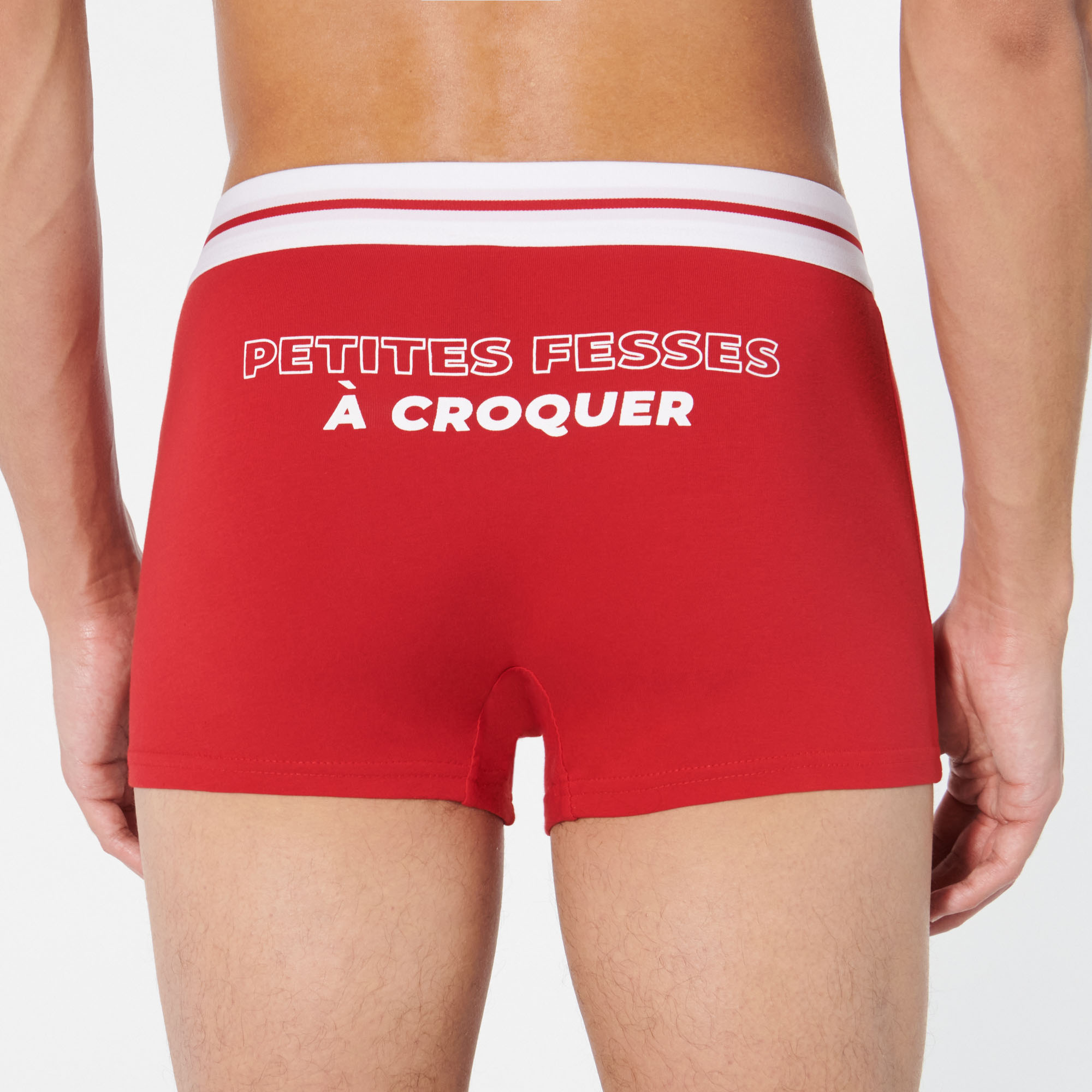 Boxer à message en coton