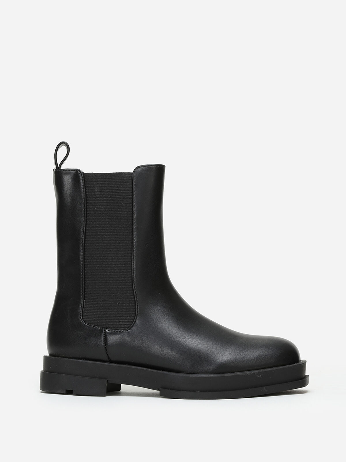Bottines chelsea à bout carré- Noir